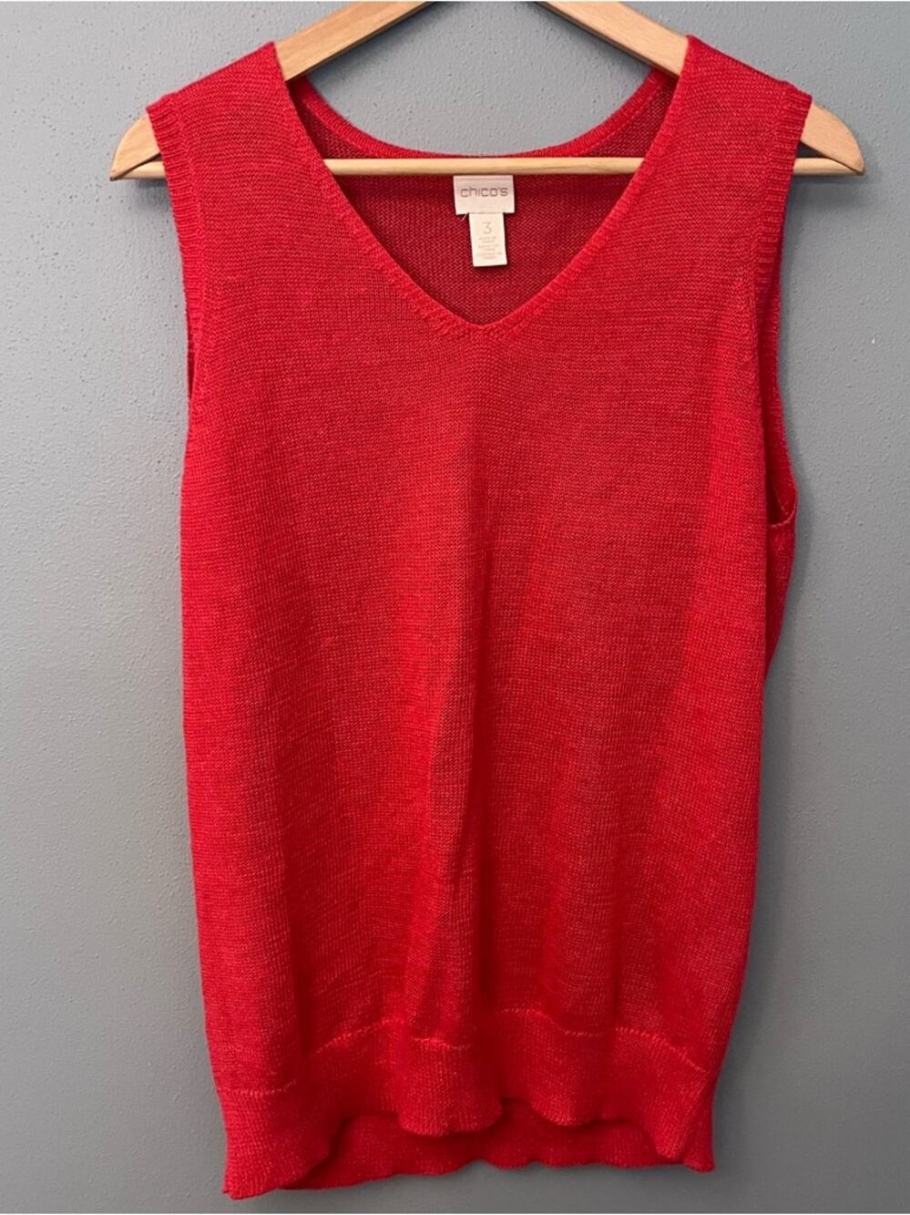 Chico's V-Neck Sleeveless Sweater
